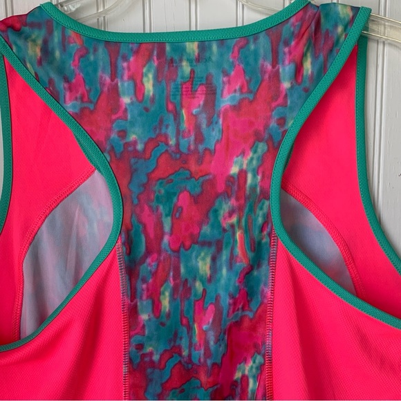 Activewear by Jennifer Lauren (1X) Racerback Tank Top; Fluorescent Pink - Picture 4 of 4